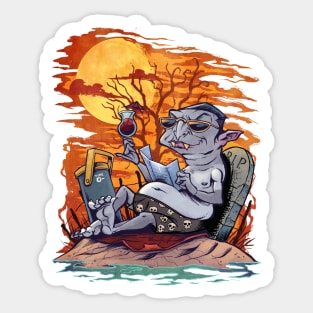 Dracula at the Beach Sticker